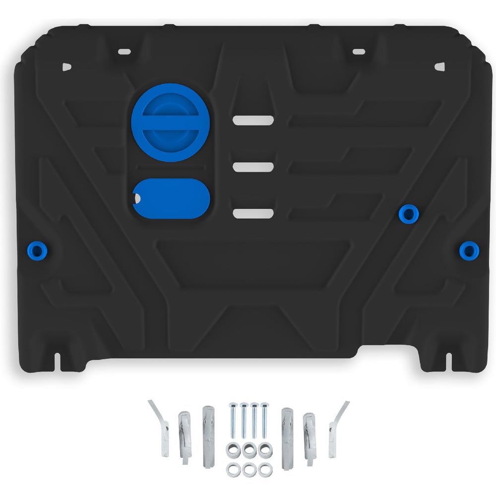 Изображение товара Защита картера Rival Сталь для Haval M6 2023 передний комплект крепежа