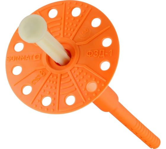 Изображение товара Дюбель теплоизоляционный тарельчатый SORMAT ФЗД-1x155, коробка 250 шт. 8730155000