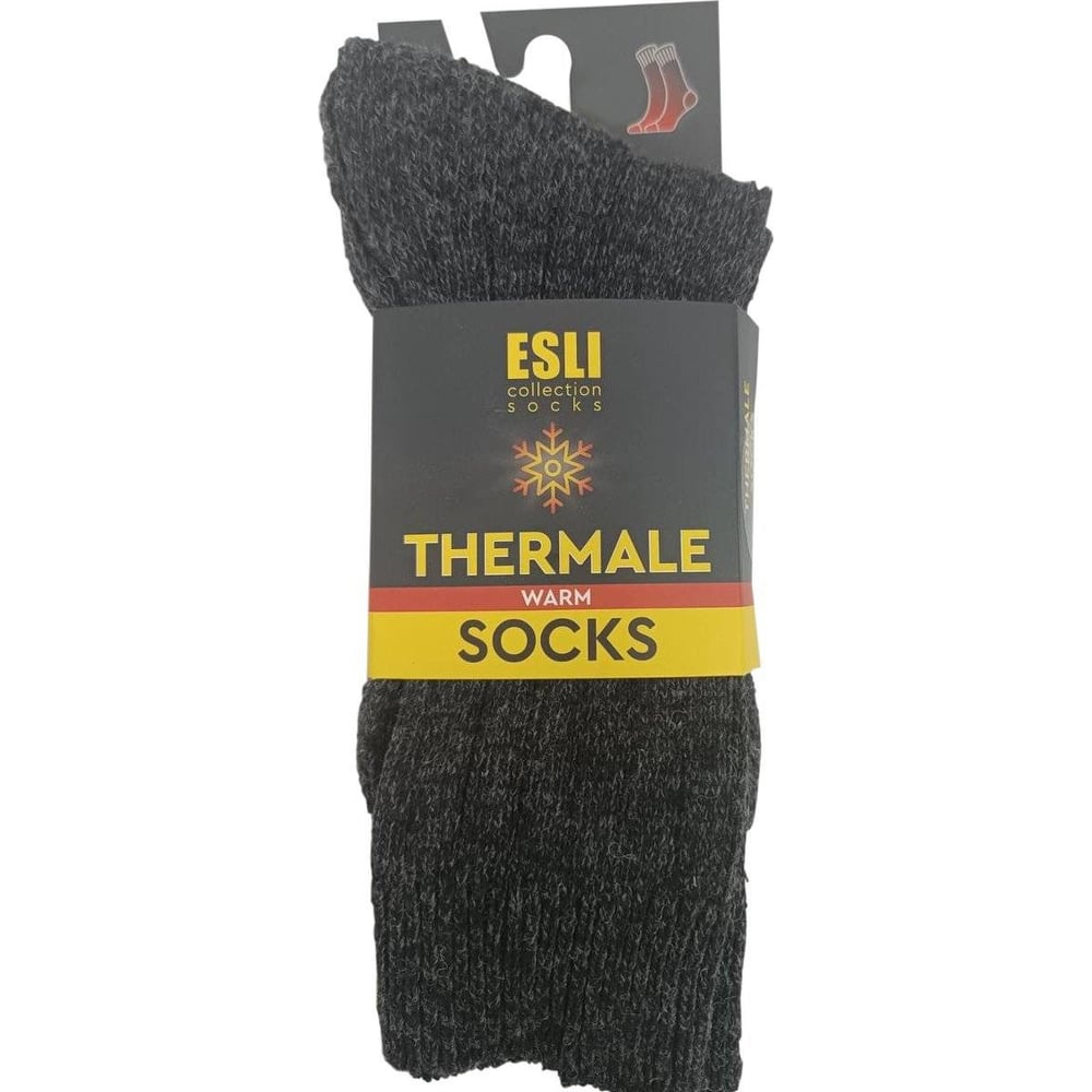 Изображение товара Мужские термоноски ESLI AS001 TERMALE зимние, высокие, серые, размер 27-29