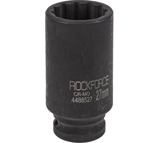 Изображение товара Головка ударная глубокая 12-гранная 27 мм, 1/2"DR Rockforce RF-4488527(54981)