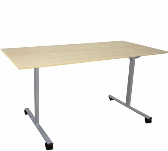 Изображение товара Стол складной ОФИСМАГ Эверест, 1200x600x760 мм, серый каркас, лдсп клен 532747