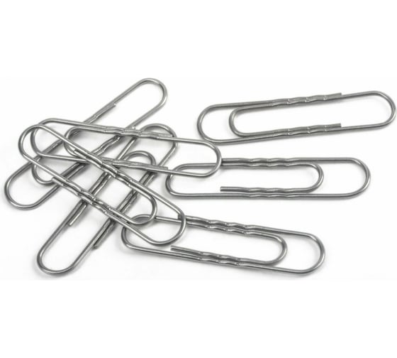 Изображение товара Скрепки большие ОФИСМАГ 50 мм, Офисная Планета, оцинкованные, гофрированные, 50 шт., Россия, 221133