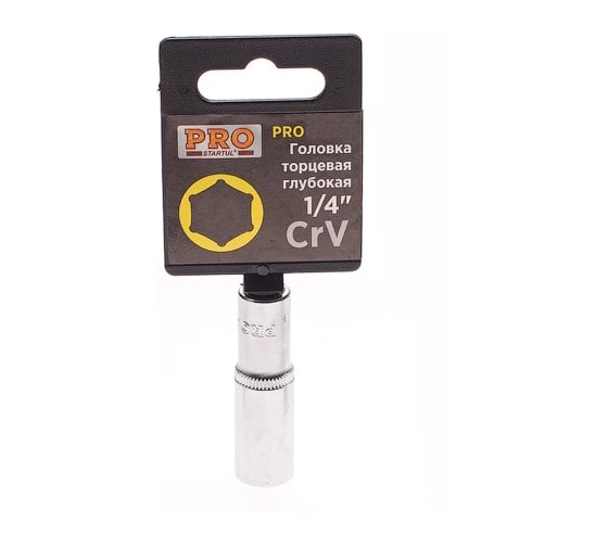 Изображение товара Головка глубокая 6 граней PRO 8 мм, 1/4"DR STARTUL PRO-54108