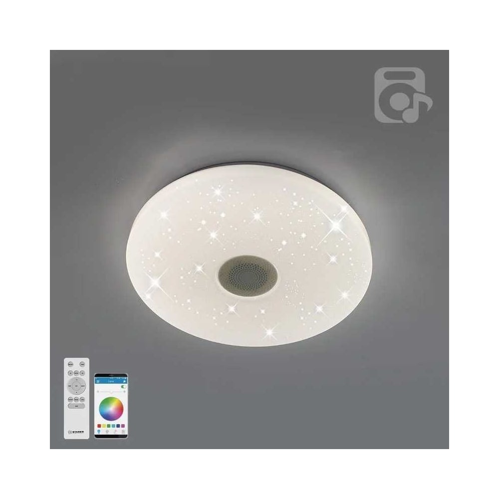 Изображение товара Управляемая светодиодная музыкальная люстра ESTARES a-play RGB 40Вт стильный современный дизайн