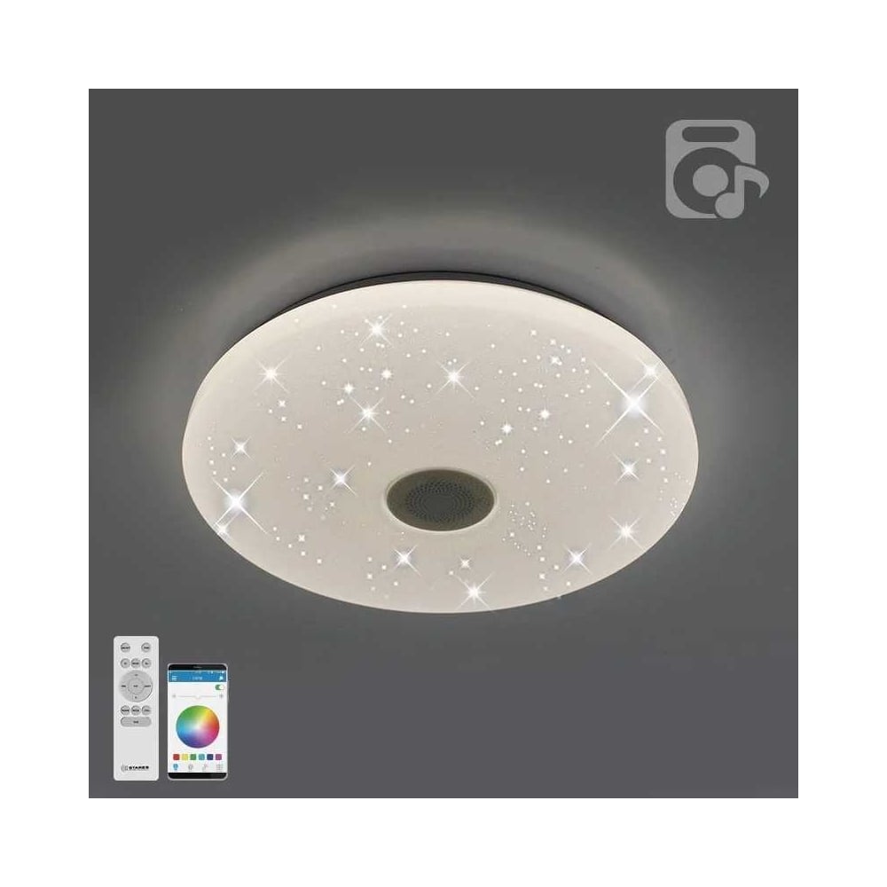 Изображение товара Управляемая светодиодная музыкальная люстра ESTARES a-play RGB 60Вт УУО00004200