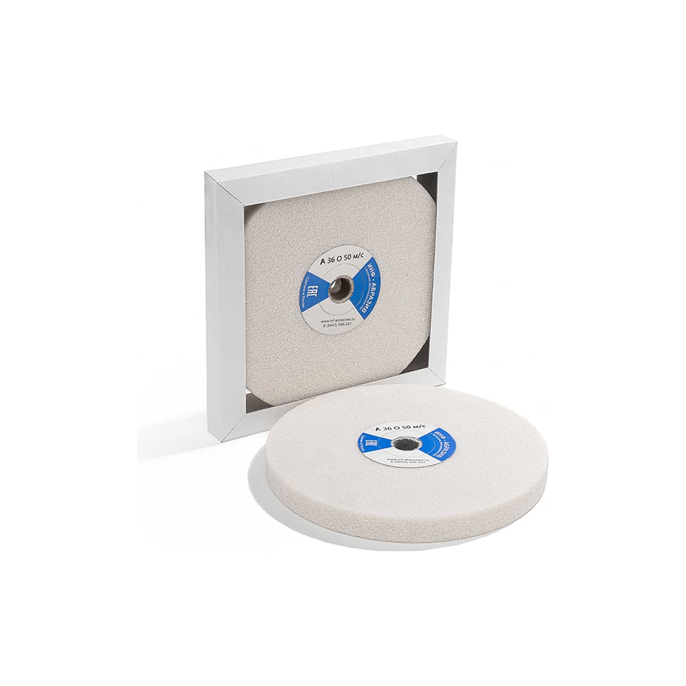 Изображение товара Круг шлифовальный 200x25x15.88 мм электрокорунд белый F36 ИНФ-АБРАЗИВ