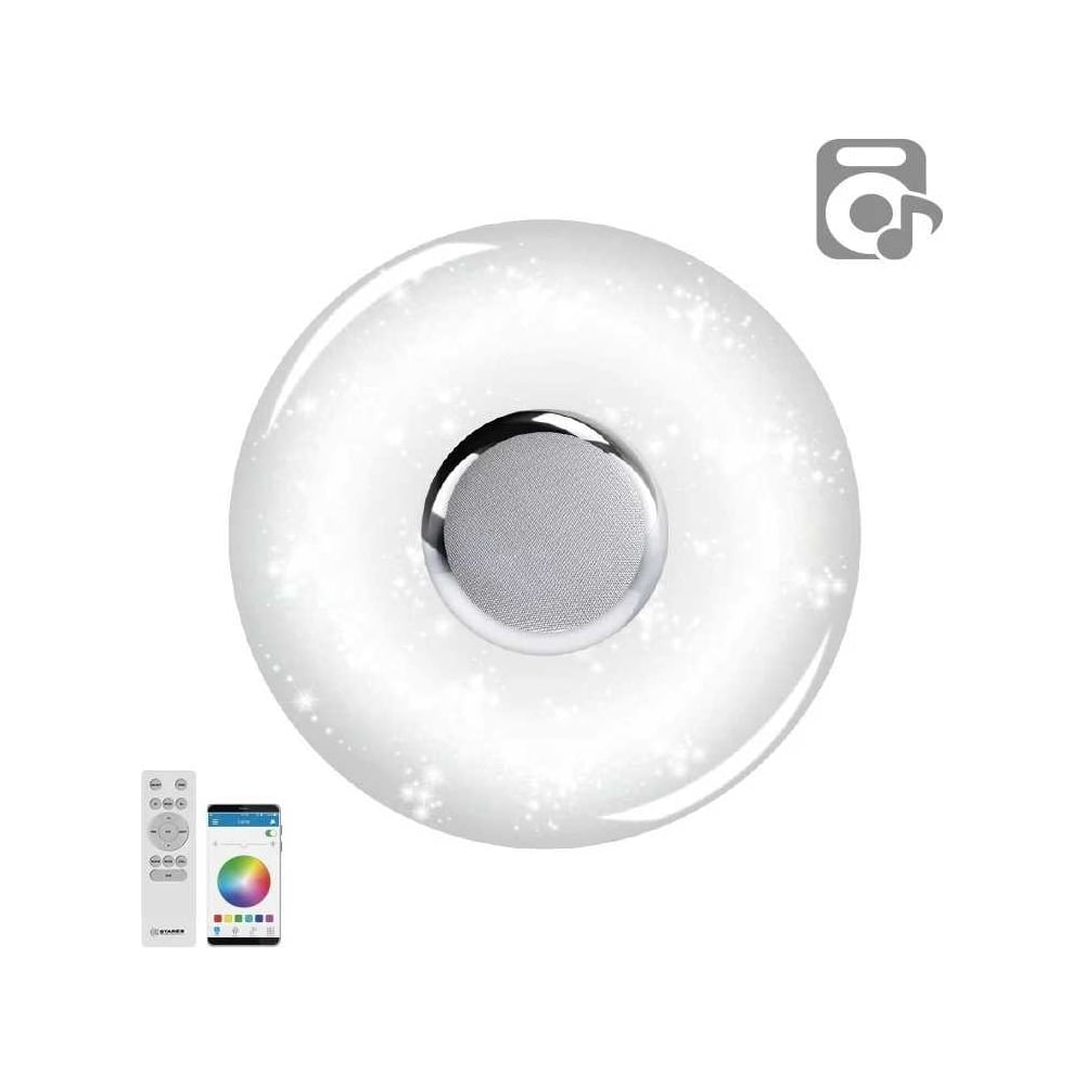 Изображение товара Управляемая светодиодная музыкальная люстра ESTARES MUSIC RGB 60W R-APP УУО00004203