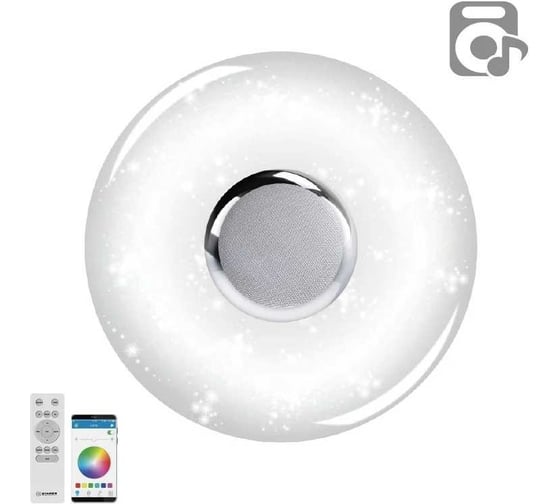 Изображение товара Управляемая светодиодная музыкальная люстра ESTARES MUSIC RGB 60W R-APP УУО00004203