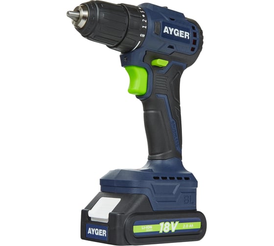 Изображение товара Аккумуляторная бесщеточная дрель-шуруповерт AYGER AP18BLM
