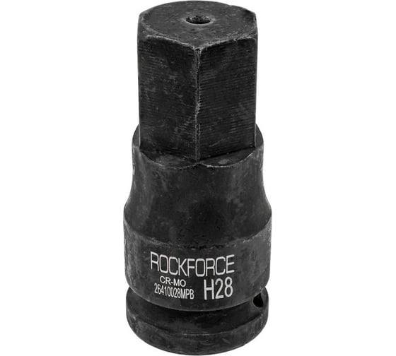 Изображение товара Головка-бита ударная 6-гранная 28 мм, 3/4"DR Rockforce RF-26410028MPB(57157)
