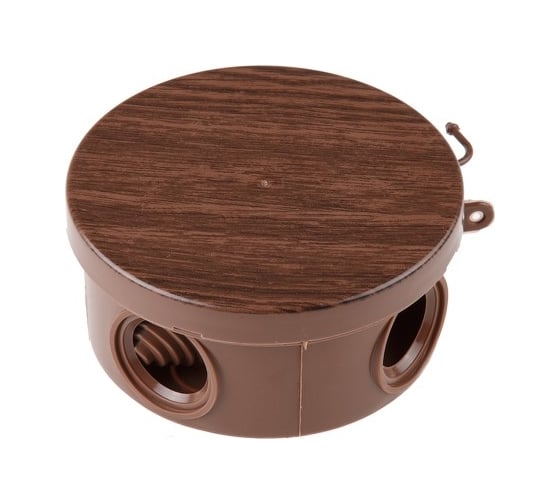 Изображение товара Коробка распаечная ЮПИТЕР открытой проводки 85x40мм, бук, 4 мембранных входа, IP54 JP7113-07