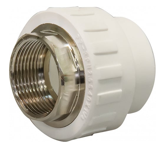 Изображение товара Комбинированная муфта СТМ ПЛАСТ PP-R, под ключ, с внутренней резьбой, DN 50х1-1/2" CPSF5012