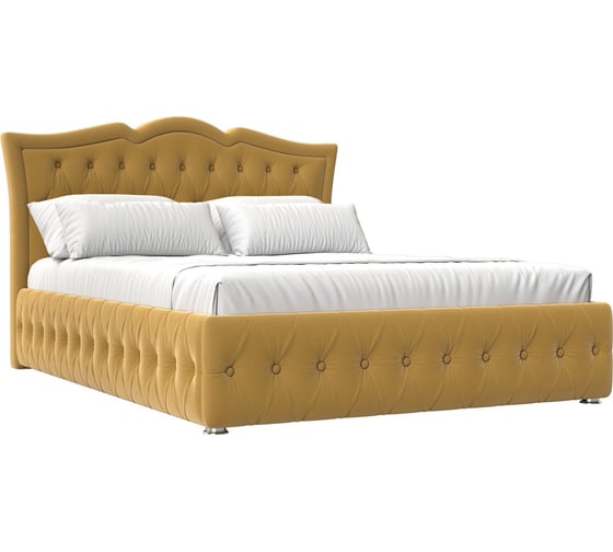 Изображение товара Интерьерная кровать Лига диванов Герда 160 микровельвет желтый 120168