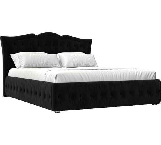 Изображение товара Интерьерная кровать Лига диванов Герда 180 велюр черный 120214