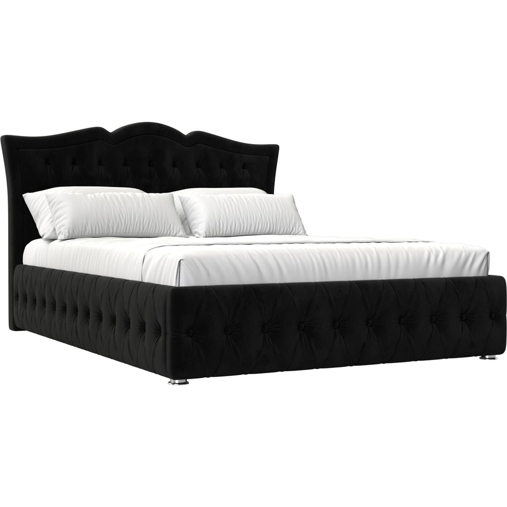 Изображение товара Интерьерная кровать Лига диванов Герда 160 черный велюр