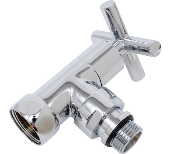 Изображение товара Угловой вентиль СТМ 3/4 х1/2 г/ш ручка-крест для п/с хром, ТЕРМО CPVX3412
