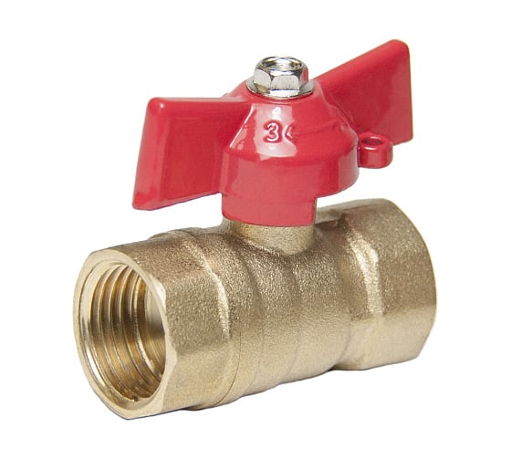 Изображение товара Шаровой кран для воды ОПТИМА 1" г/г бабочка SOFFB001