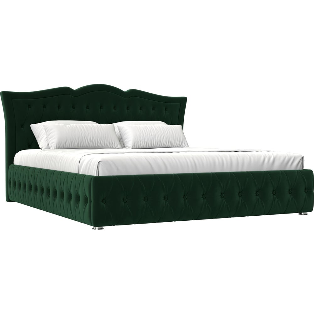 Изображение товара Интерьерная кровать Лига диванов Герда 200 велюр зеленый 120218