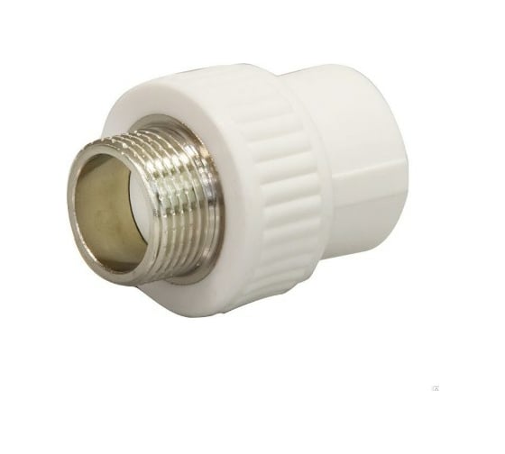 Изображение товара Комбинированная муфта СТМ ПЛАСТ PP-R, с наружней резьбой, DN 25х3/4 CPSM2534