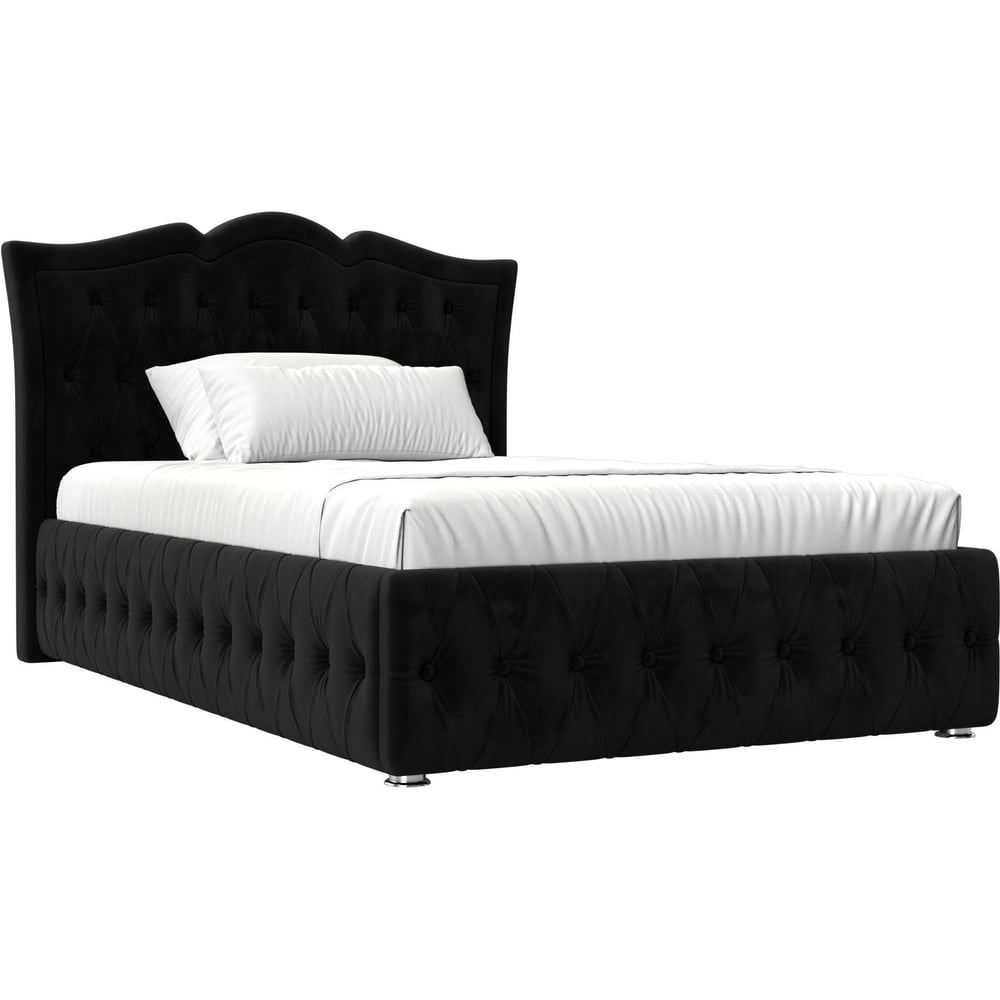 Изображение товара Интерьерная кровать Лига диванов Герда 140 велюр черный