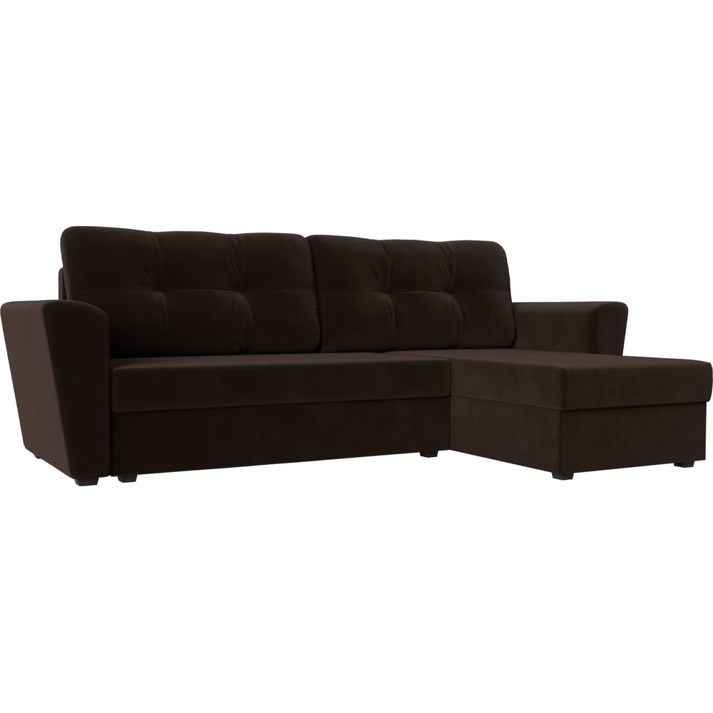 Изображение товара Угловой диван Амстердам Лайт правый угол современный микровельвет