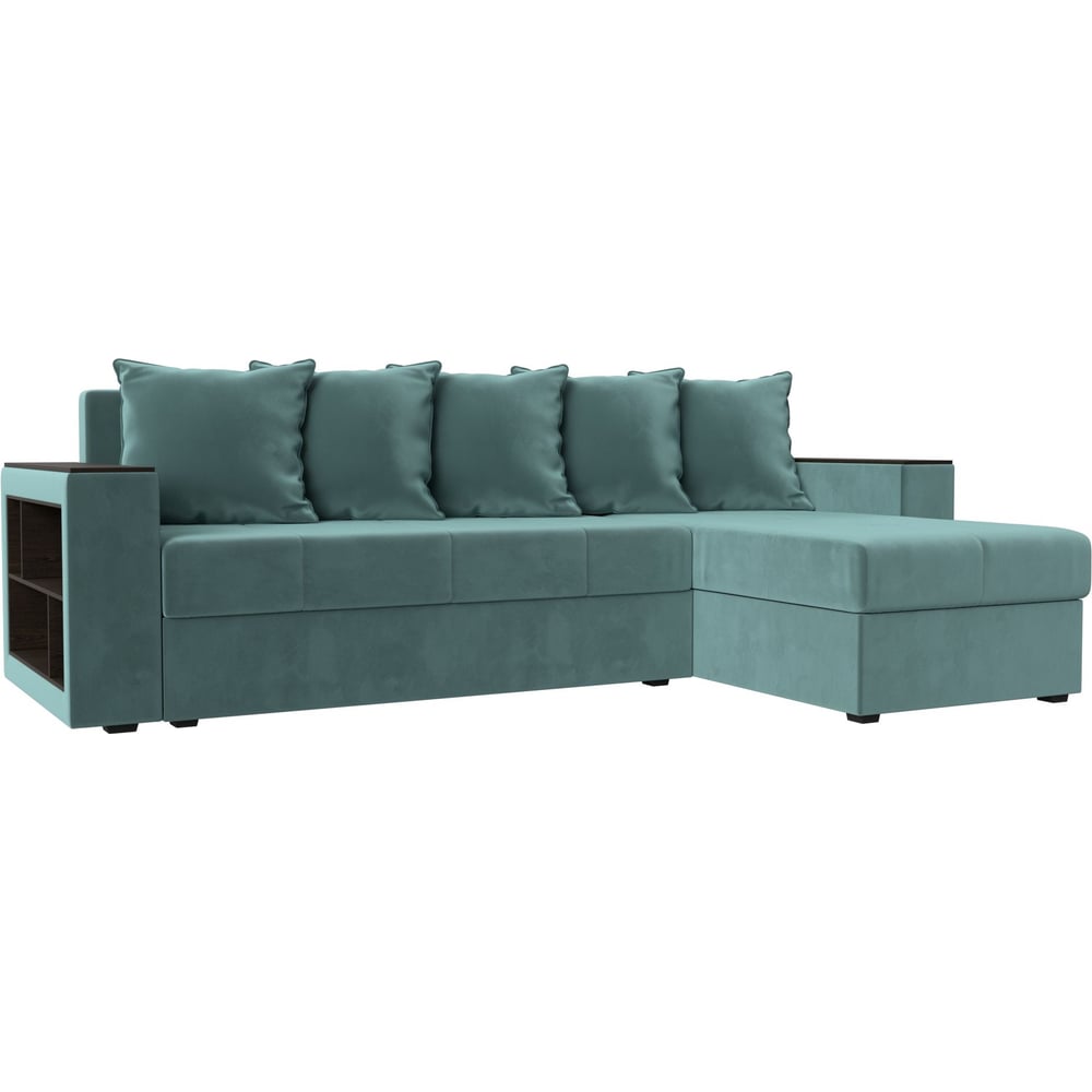 Изображение товара Угловой диван Дубай Лайт с правым углом бирюзовый