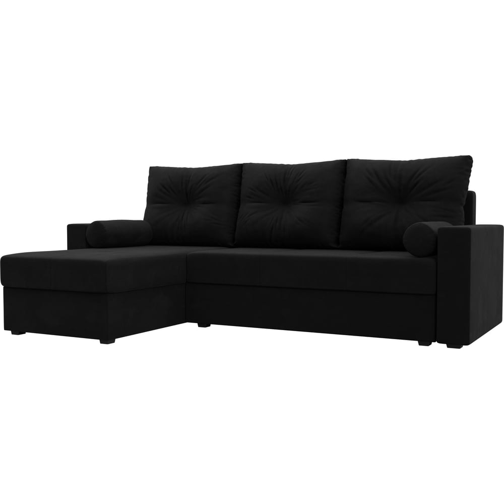 Изображение товара Угловой диван Верона Лайт левый угол, мягкий микровельвет, трансформация еврокнижка