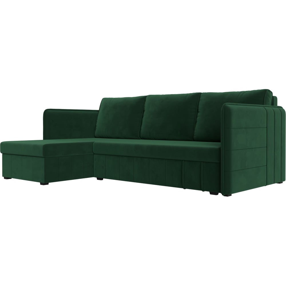 Изображение товара Угловой диван Лига диванов слим левый угол 119968L - зеленый