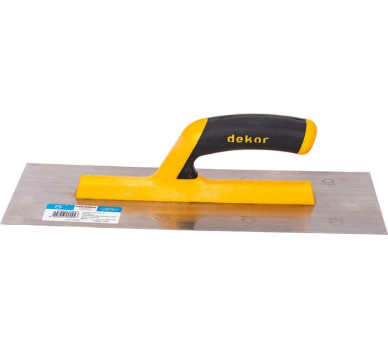 Изображение товара Гладилка DEKOR нержавеющая сталь, 120х350 мм пластиковая ручка 094