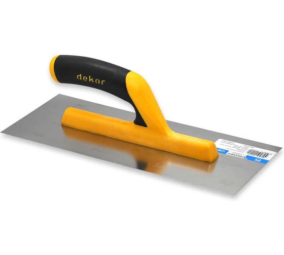 Изображение товара Гладилка DEKOR HASSAN нержавеющая сталь, 120х300 мм пластиковая ручка 092