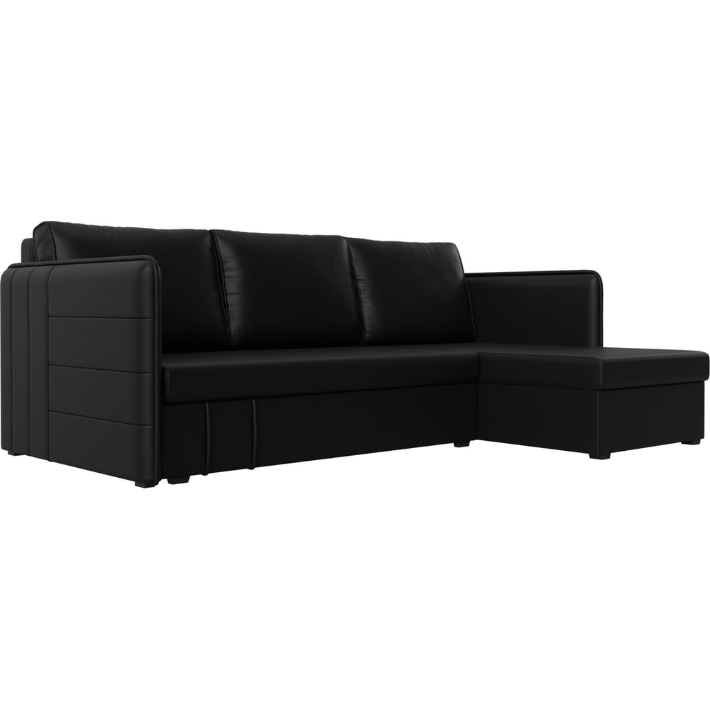 Изображение товара Угловой диван слим правый угол Лига диванов современный черный