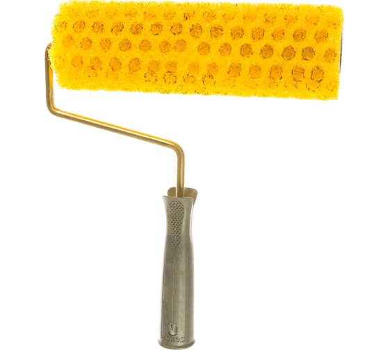 Изображение товара Декоративный губчатый валик DEKOR 250 мм структурные соты с ручкой 1129