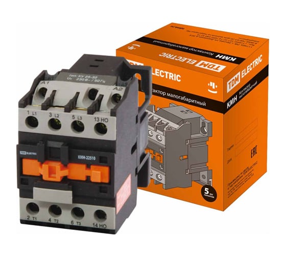 Изображение товара Контактор TDM ELECTRIC КМН-22510, 25А, 400В/АС3, 1НО SQ0708-0015