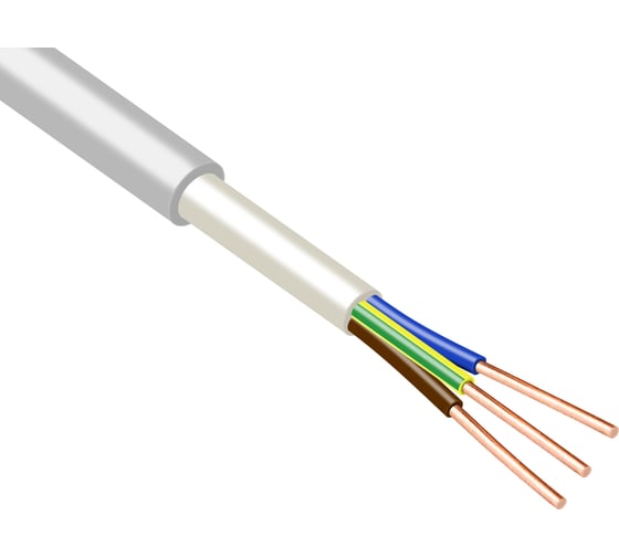 Изображение товара Кабель ЭлПроКабель твёрдый круглый NYM-J 3х2,5 10м ГОСТ 4630017856350