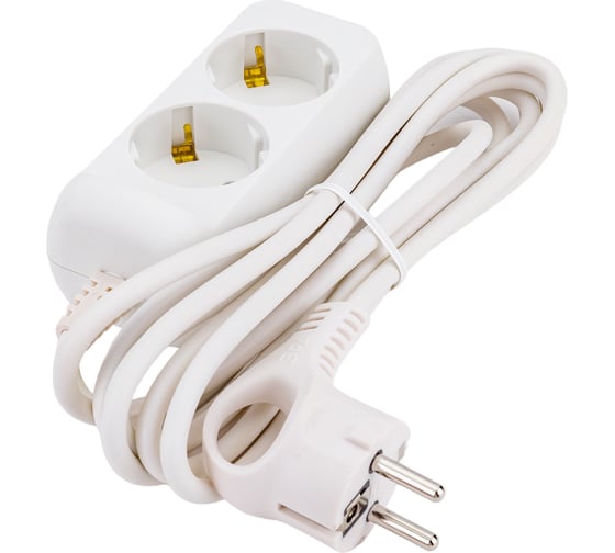 Изображение товара Удлинитель электрический ЭРА UX-2e-3m с заземлением 2 розетки 3м ПВС 3x0,75мм2 10А Б0038573