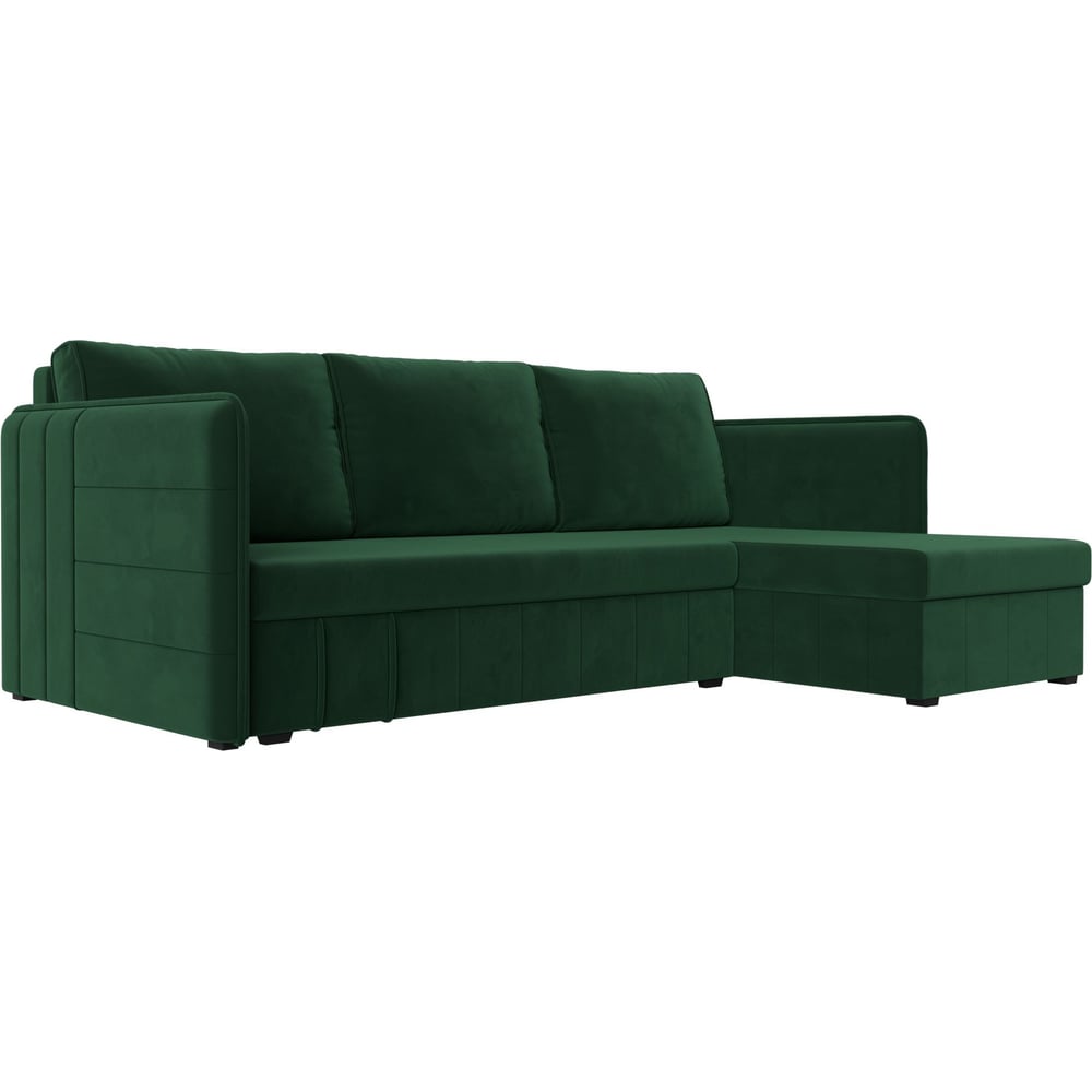 Изображение товара Угловой диван Лига диванов Слим, правый угол, зеленый