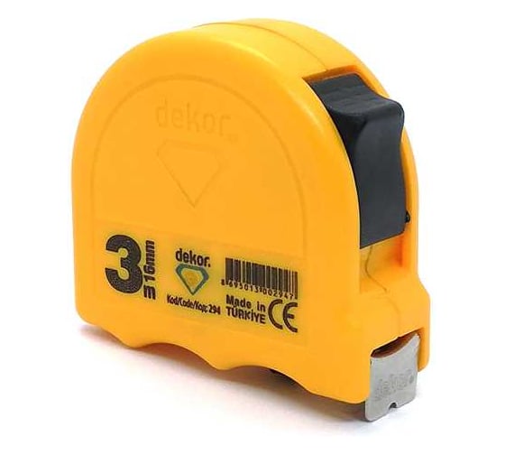 Изображение товара Рулетка DEKOR HASSAN 3мx16мм корпус из ударопрочного эргономичного пластика 294