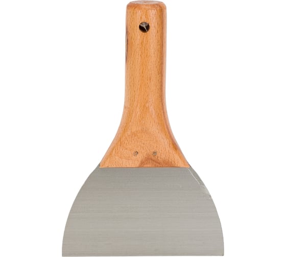 Изображение товара Малярный шпатель DEKOR нержавеющая сталь, 140 мм деревянная ручка 009