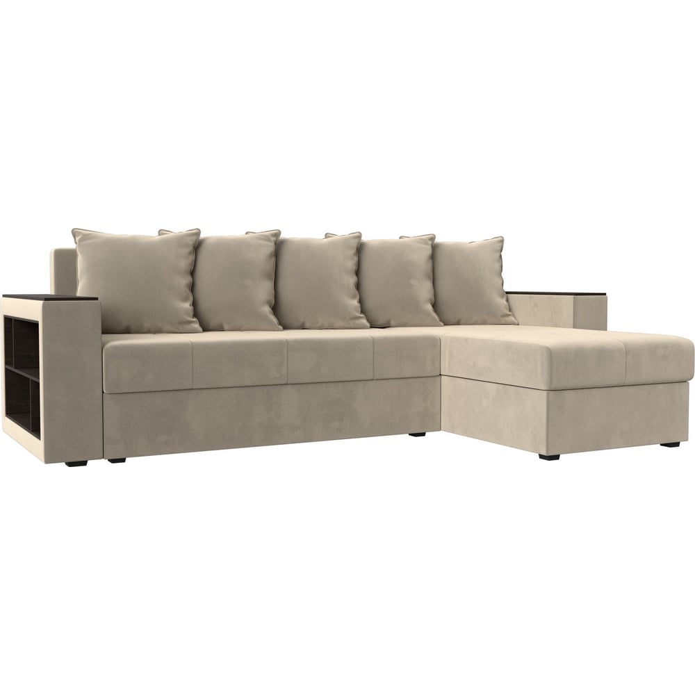 Изображение товара Угловой диван Лига диванов Дубай Лайт правый угол 114163 современный микровельвет