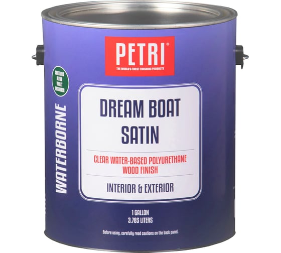 Изображение товара Полиуретановый лак Petri Dream Boat на водной основе полуматовый PC49001