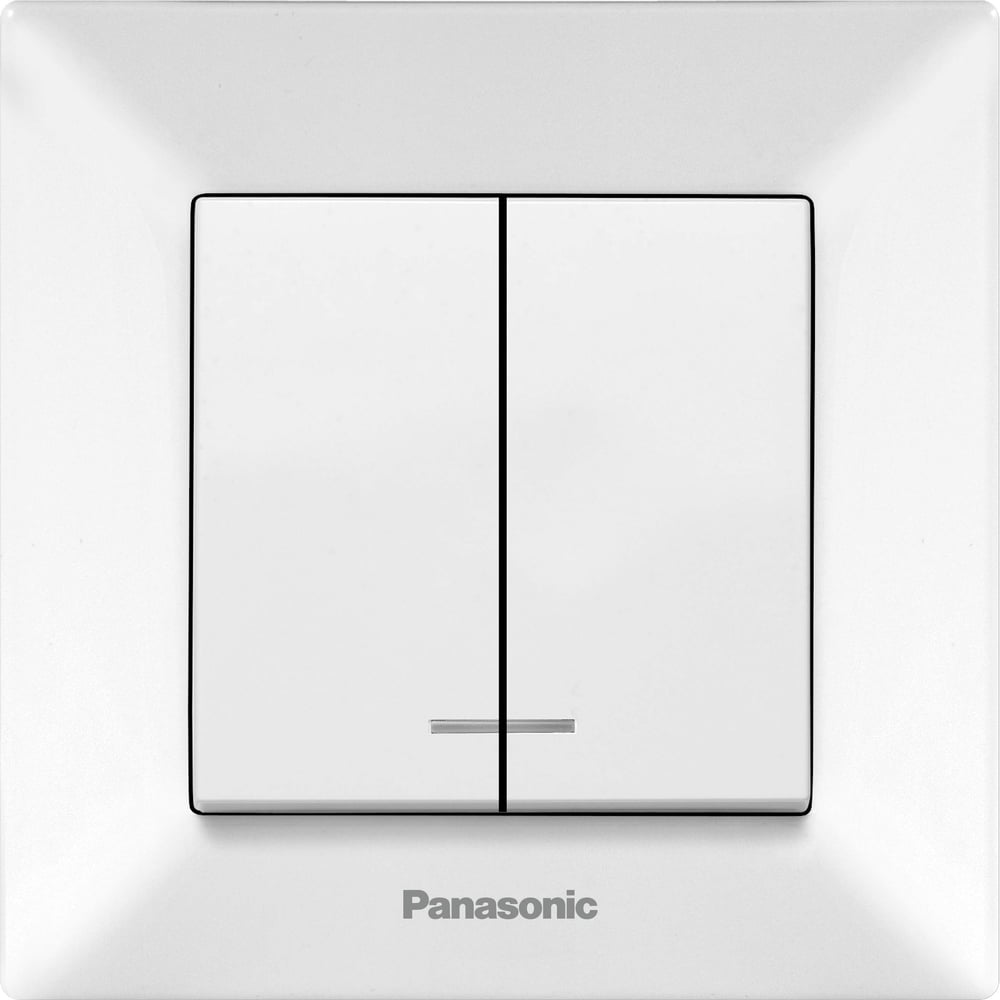 фото Выключатель panasonic 2кл свет белый arkedia 54778 wmtc0010-2wh-res