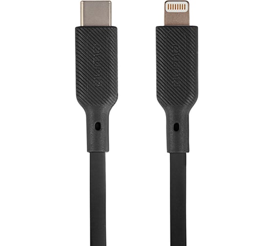 Изображение товара Кабель QUMO MFI С94, Type-C на MFI Apple 8 pin, силиконовый, 1м, 2,22A, 9V, 20W, PD, черный 32994