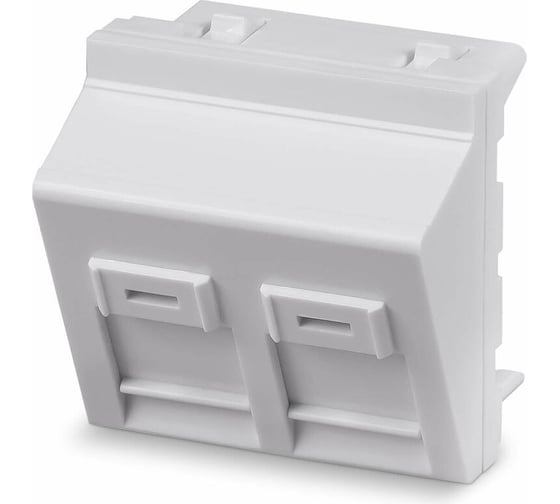 Изображение товара Вставка Cabeus 45x45 (Mosaic) для 2 модулей формата Keystone Jack, угловая FP-A-45-2M