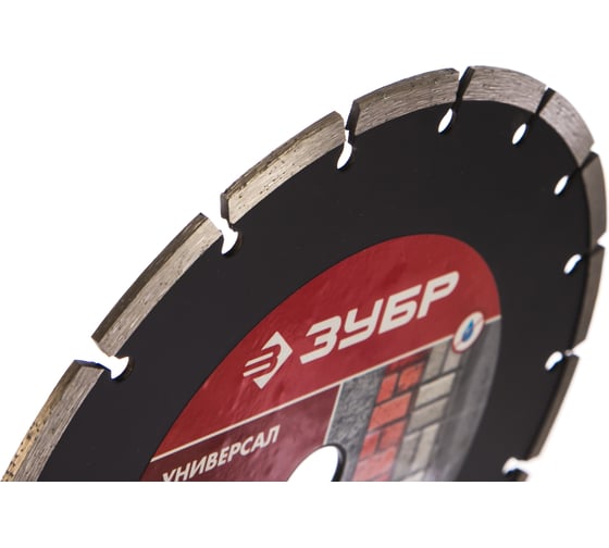 Изображение товара Алмазный отрезной сегментный диск ЗУБР УНИВЕРСАЛ 230 мм, по бетону, кирпичу, камню 36610-230_z01