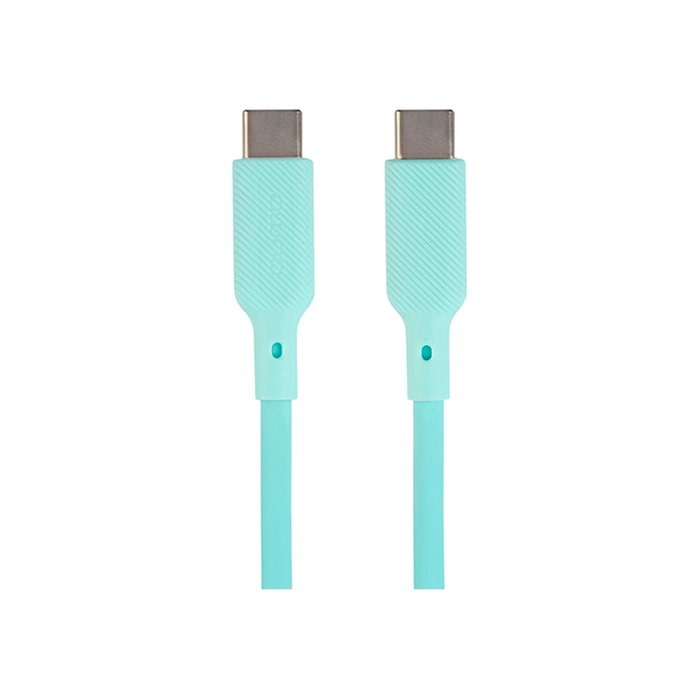 Изображение товара Кабель QUMO Type-C на Type-C, силиконовый, 1м, 60W, голубой