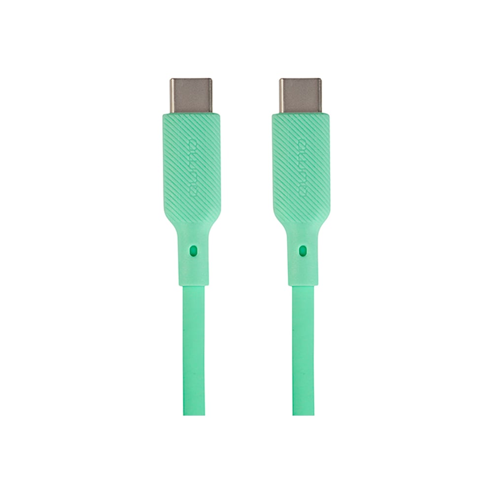 Изображение товара Кабель QUMO Type-C на Type-C, силиконовый, 1м, 3A, 60W, зеленый