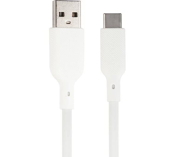 Изображение товара Кабель QUMO USB-A на Type-C, силиконовый, 1м, 3A, 18W, белый 32958