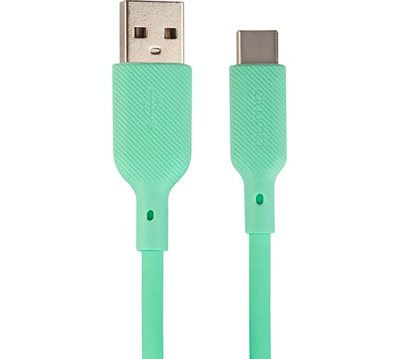 Изображение товара Кабель QUMO USB-A на Type-C, силиконовый, 1м, 3A, 18W, зеленый 32963