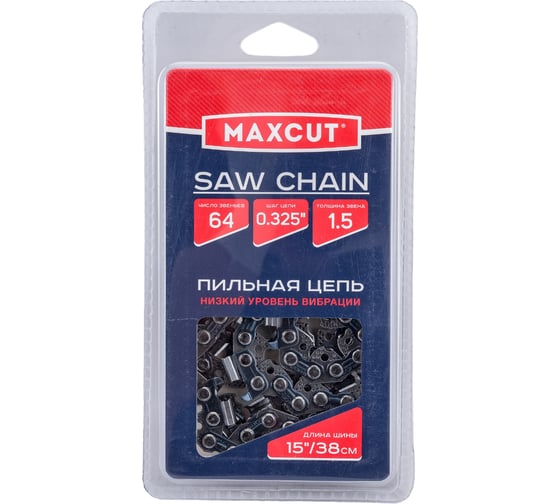 Изображение товара Цепь (21LV-64E; 0,325; 1,5; 64 звеньев; блистер) MAXCUT 086321064