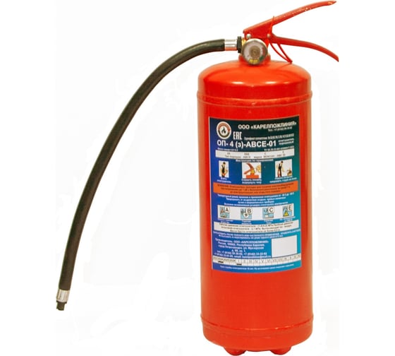 Изображение товара Огнетушитель порошковый Карелпожлиния ОП-4(з)-АВСЕ-01 ЗПУ Латунь, ОТВ Вексон-25 «-4» НФ-00000004